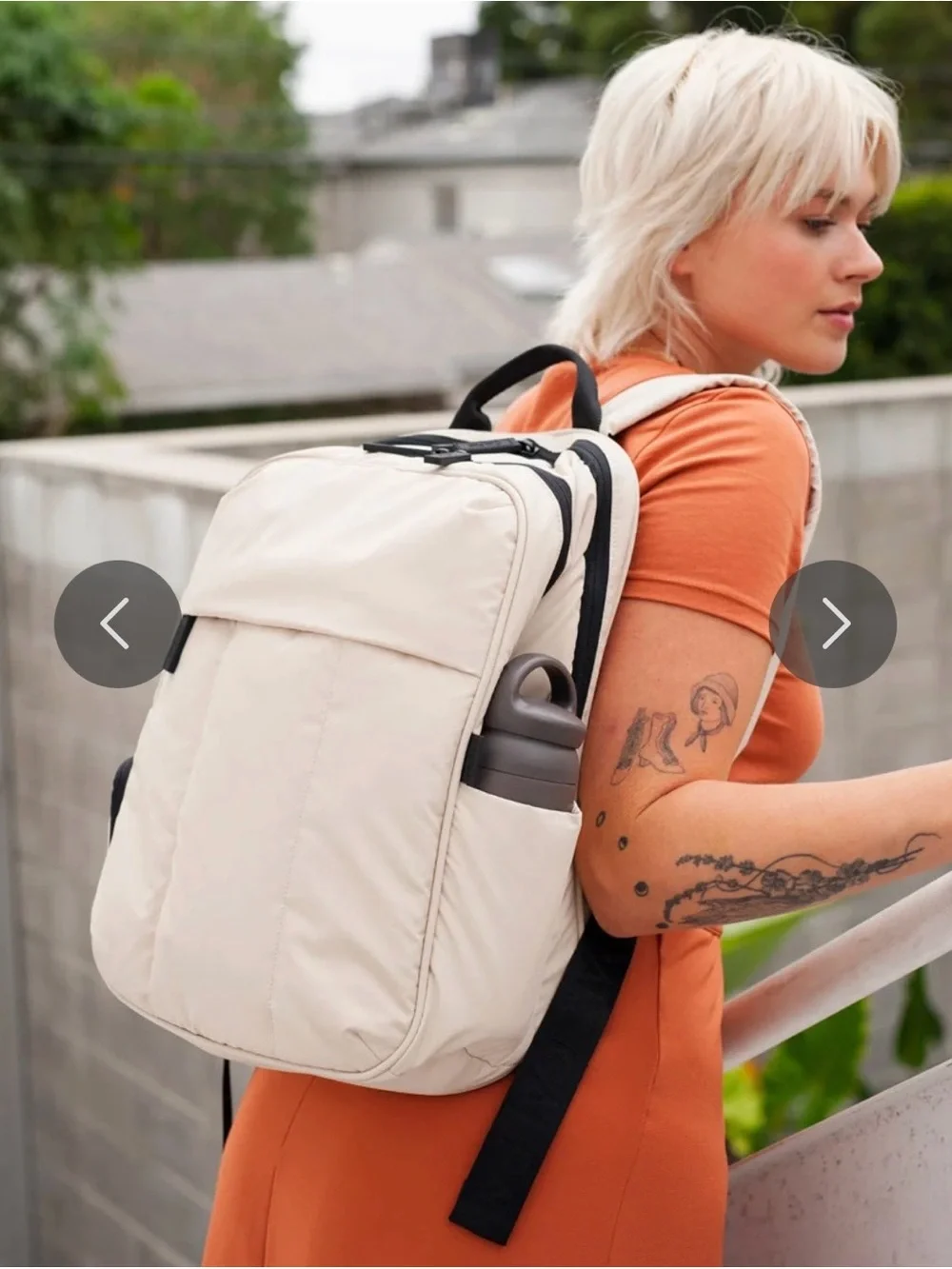 Luka 15 inch Laptop Backpack in Oatmeal Travel Bag